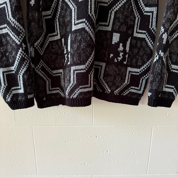 Vintage SNAP Geometric Knit Grandpa Sweater - Picture 5 of 11